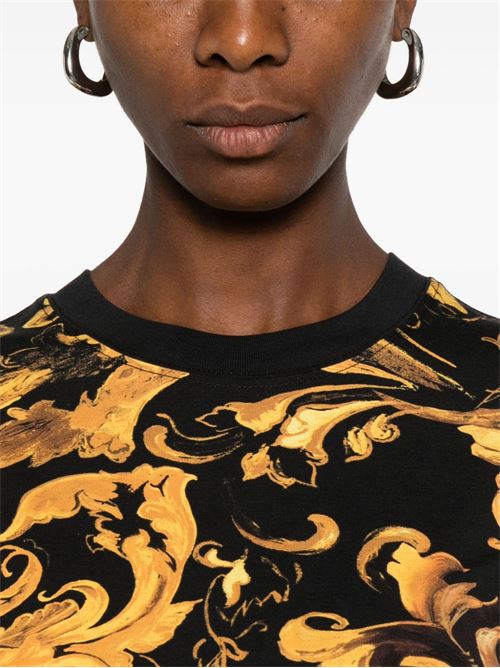 T-shirt donna mezza manica con stampa Versace jeans Couture | 79HAH608JS504G89